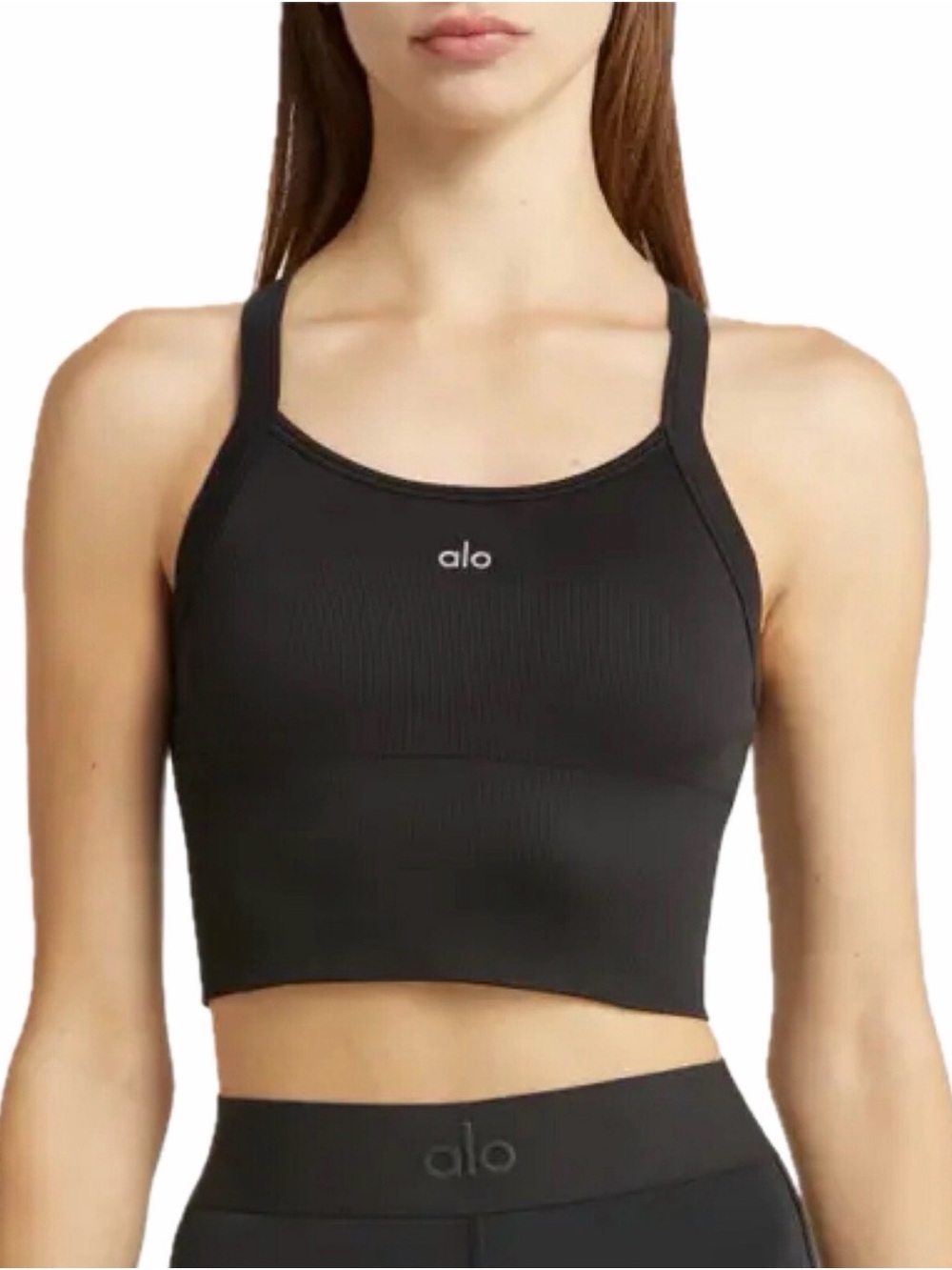 ALO Yoga Seamless Ribbed Favorite Bra Tank- Black, White, Chestnut, Olive Branch